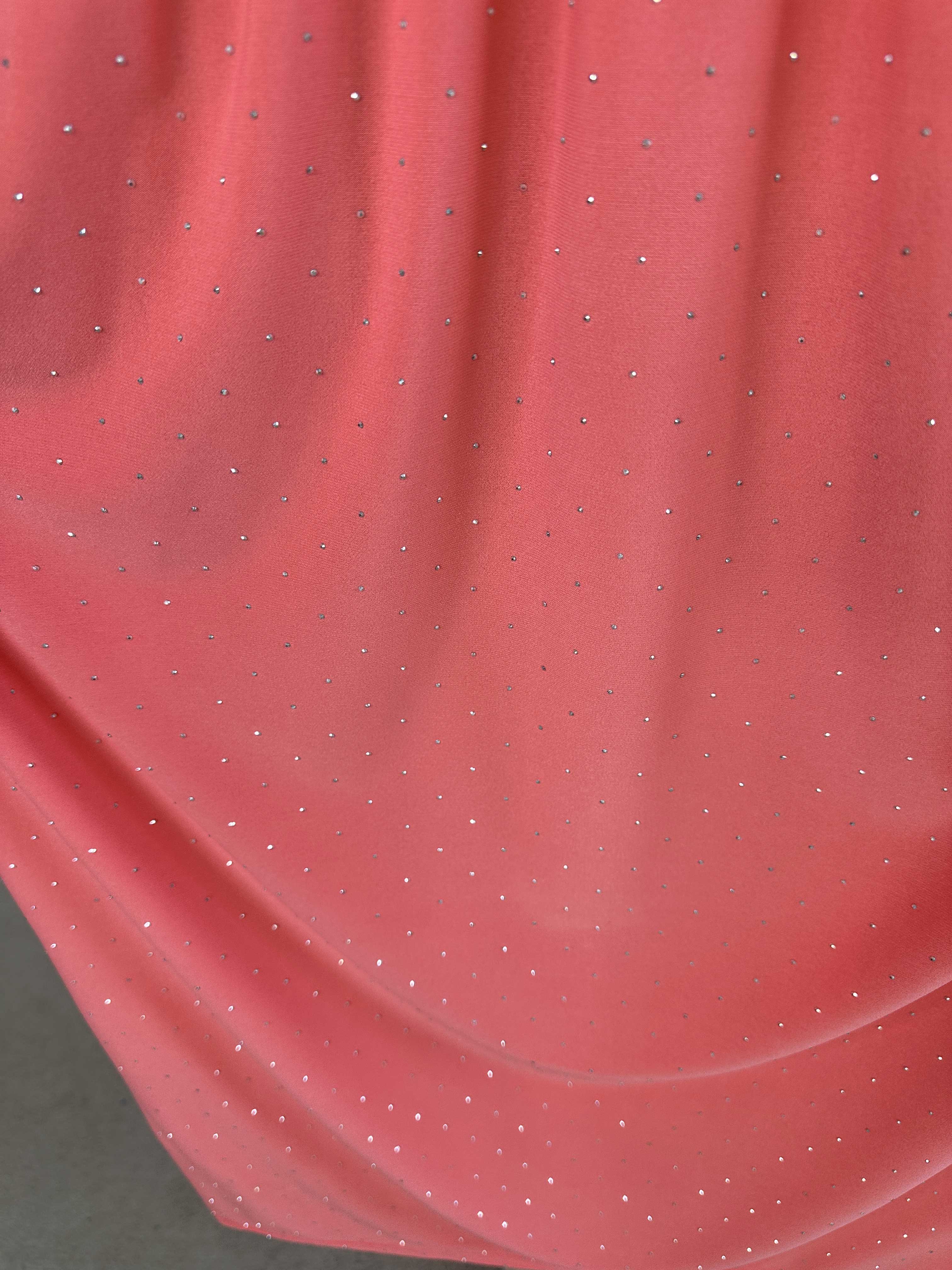 Pams Crystal - Lång plus size stretchklänning med strass